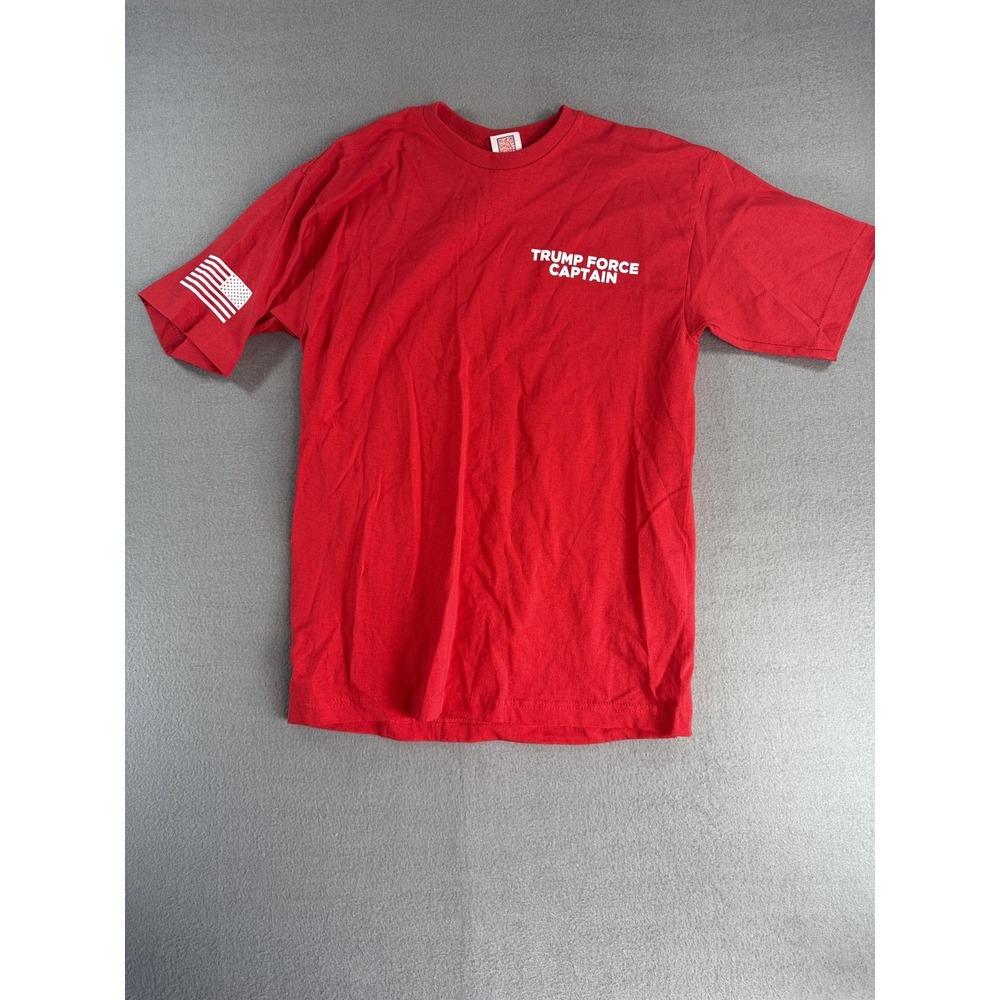 Trump Force Captain Bayside Shirt Mens Medium Red MAGA USA Graphic Tee